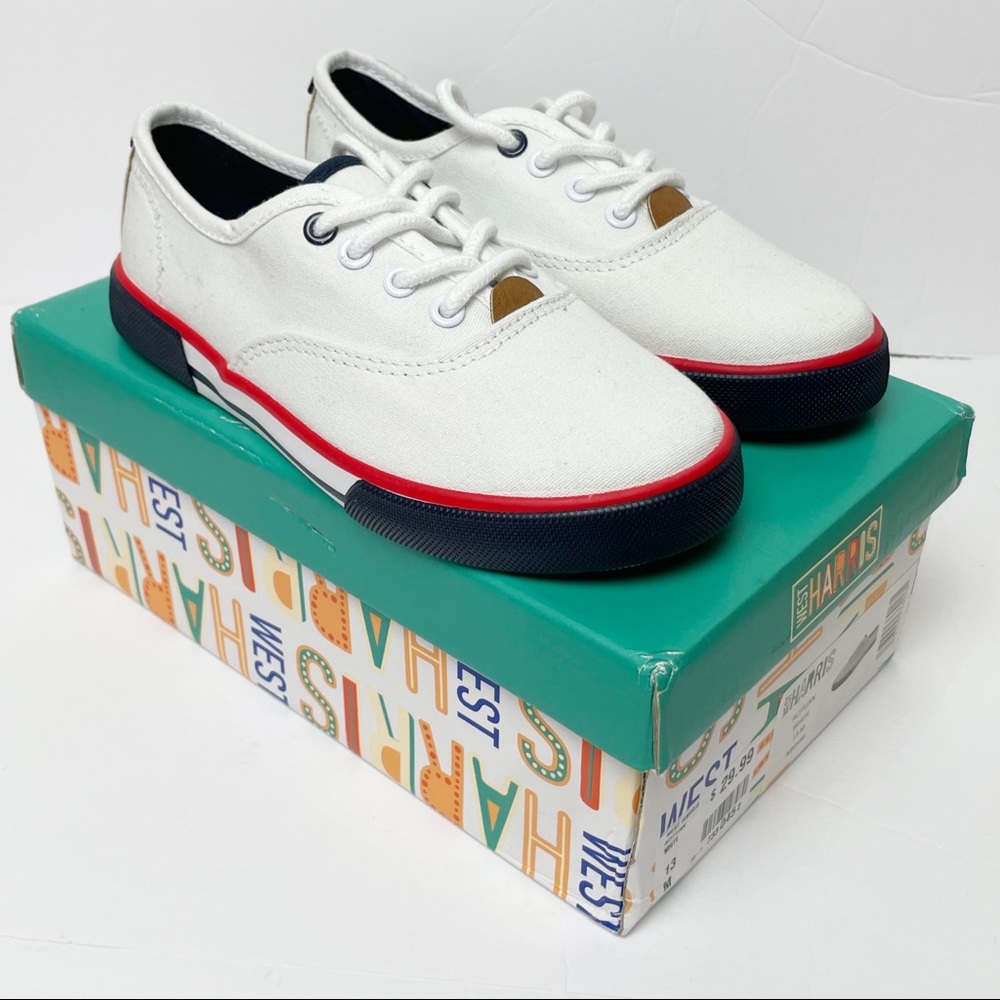 Kids West Harris White Canvas Shoes Size 13